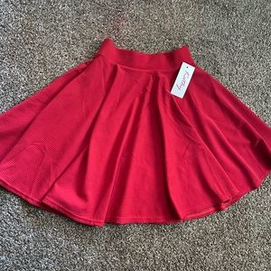 NWT Kathy Red Flared Skater Skirt Size Small